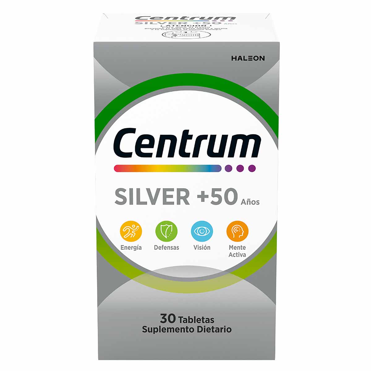 Suplemento Dietario Centrum Silver +50 Años Caja X 30 Tabletas.