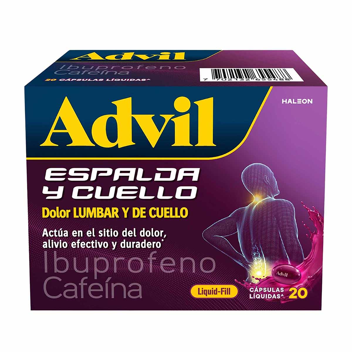 Advil Liquido Fill para Espalda y Cuello Caja x 20 Capsulas
