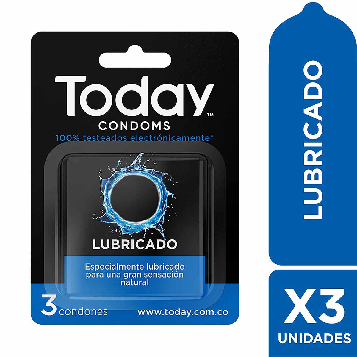 Condones Today Lubricado Blister x 3 Uds