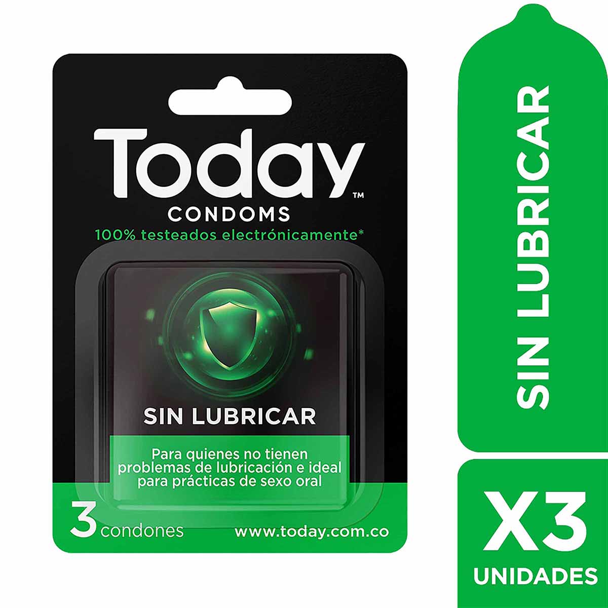 Condones Today Sin Lubricar Blister x 3 Uds