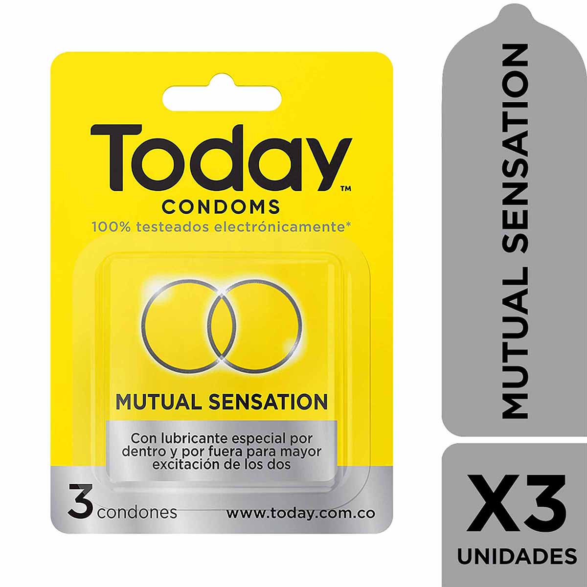 Condones Today Mutual Sensation Blister x 3 Uds.