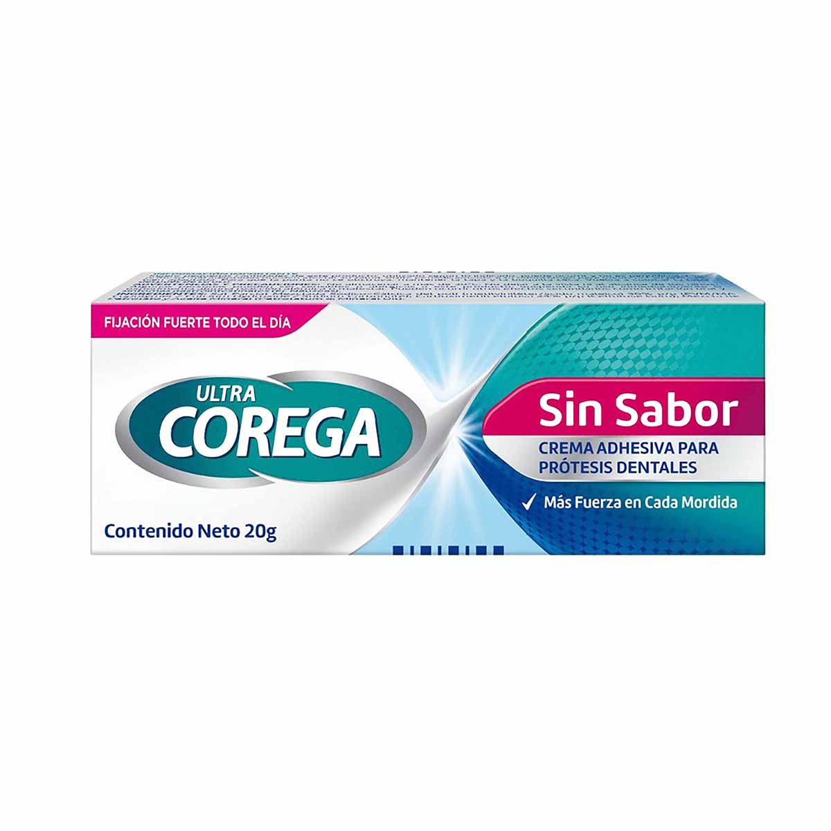 Crema Adhesiva Ultra Corega 3D Gsk Para Prótesis Dental Sin Sabor Tubo X 20 G.