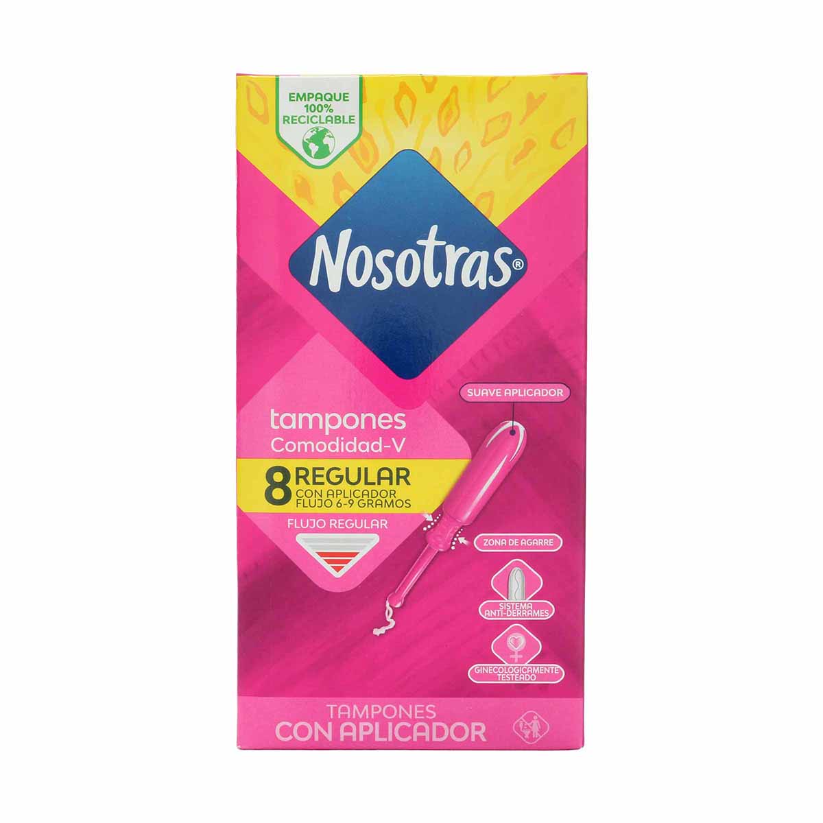 Tampones con Aplicador Regular Nosotras Caja x 8 Unds