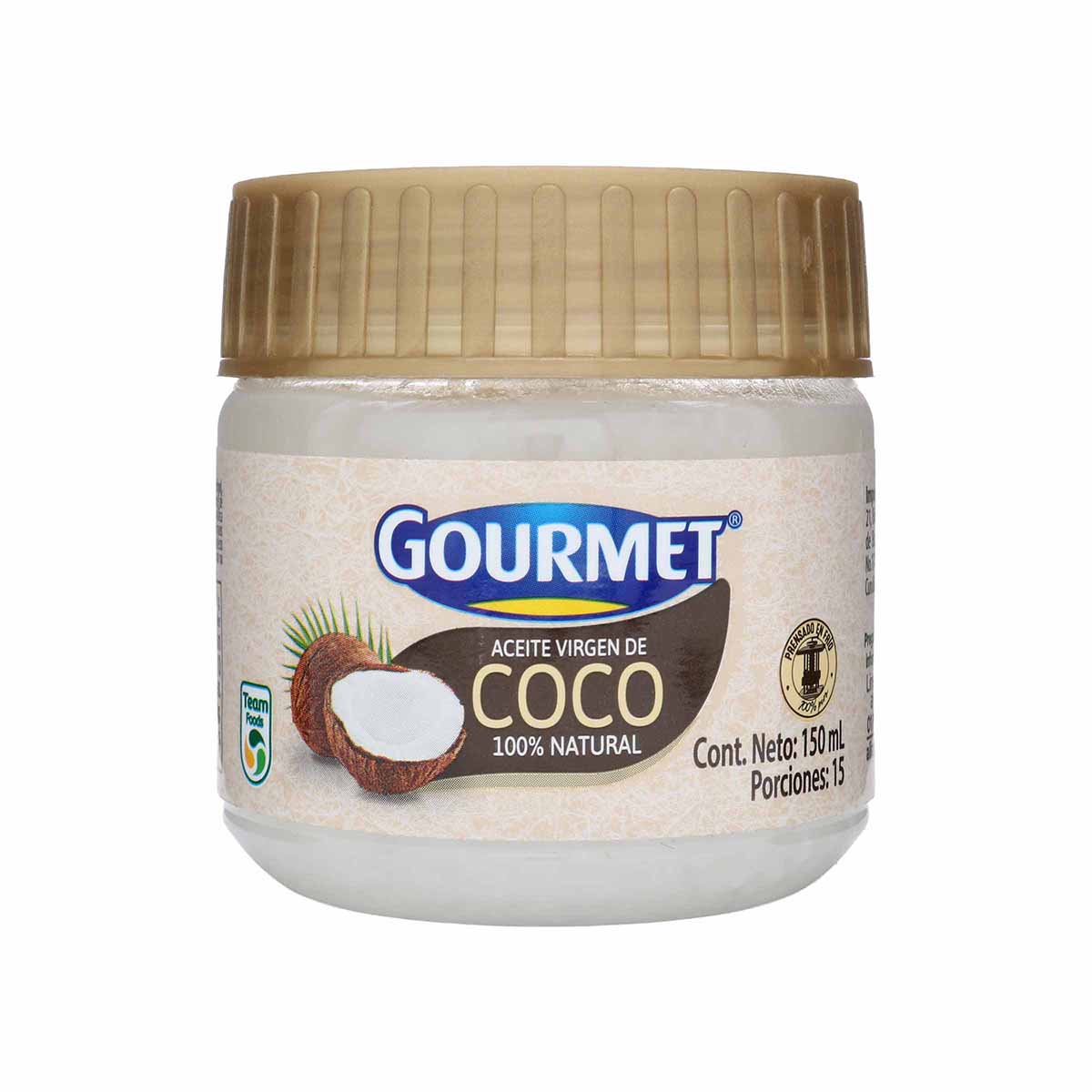 Aceite Virgen de Coco Gourmet Frasco x 150 mL