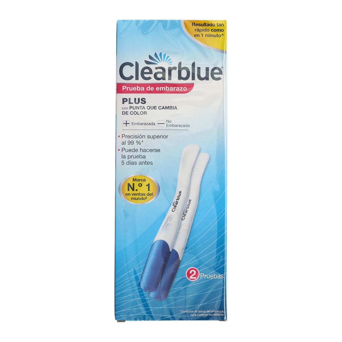 Prueba de Embarazo Plus Clearblue Caja x 2 Unds