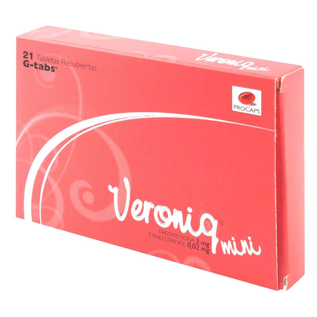 Veroniq Mini 3 mg/0.02 mg Procaps caja X 21 tabletas recubiertas