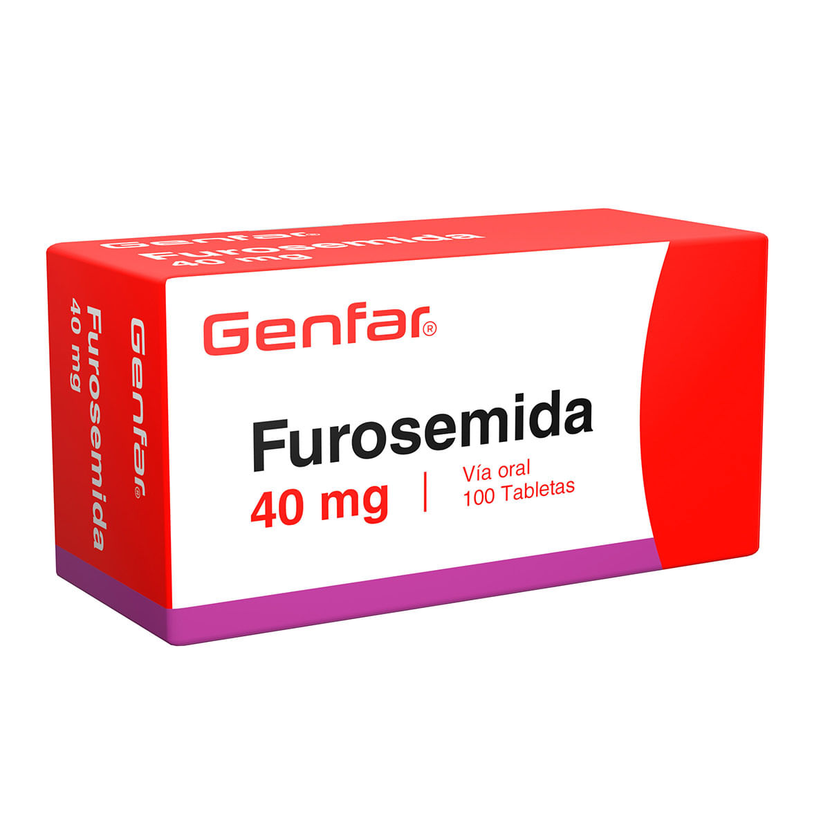 Furosemida 40 mg Genfar caja X 100 tabletas