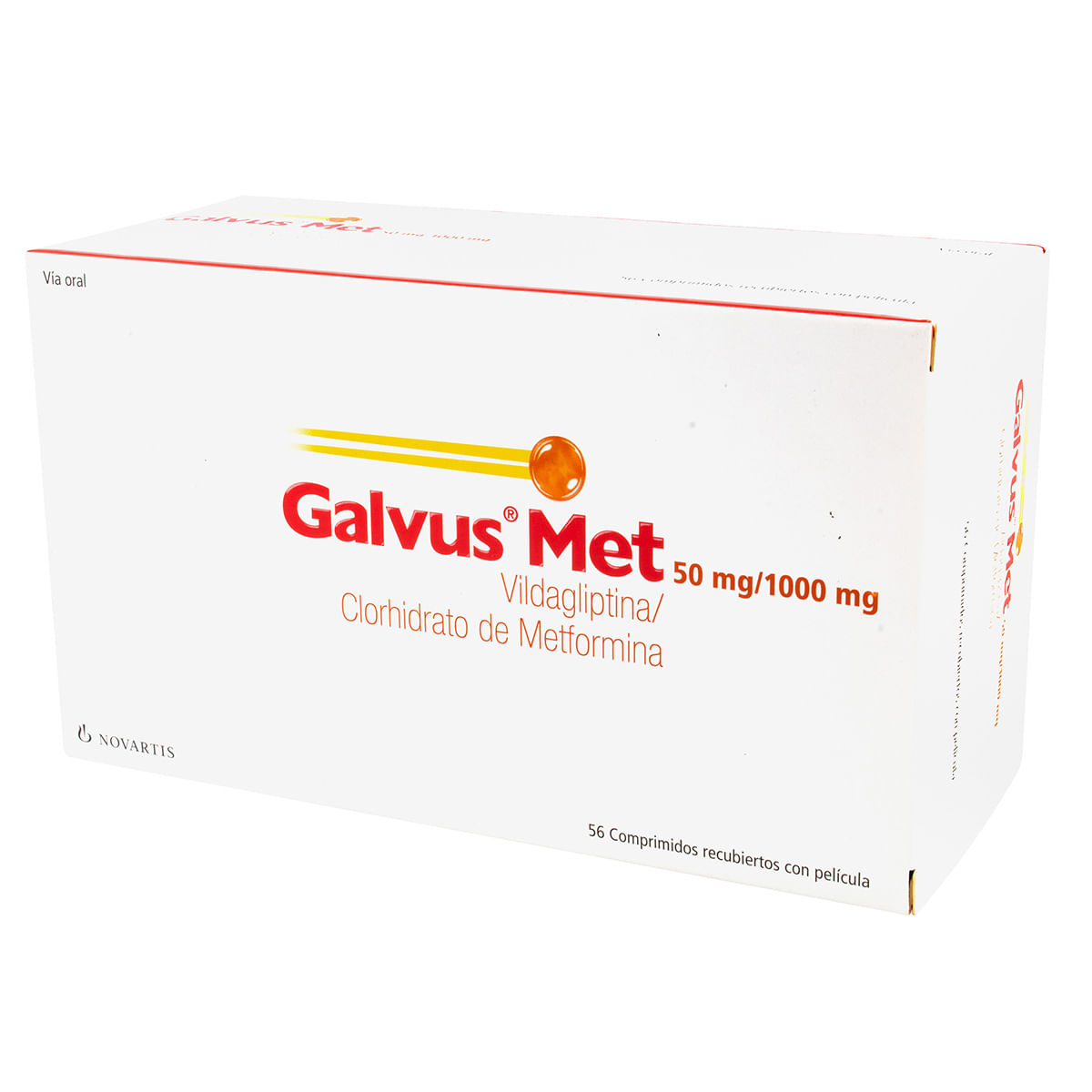 Galvus Met vidagliptina clorhidrato de metformina 50 mg/1000 mg Novartis caja X 56 Comprimidos