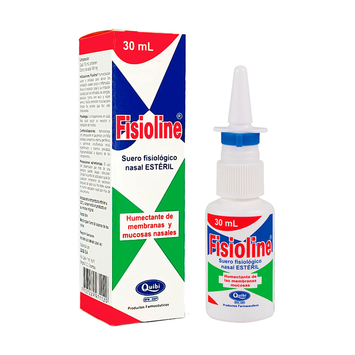 Suero Fisiológico Nasal Fisioline Estéril Frasco X 30mL