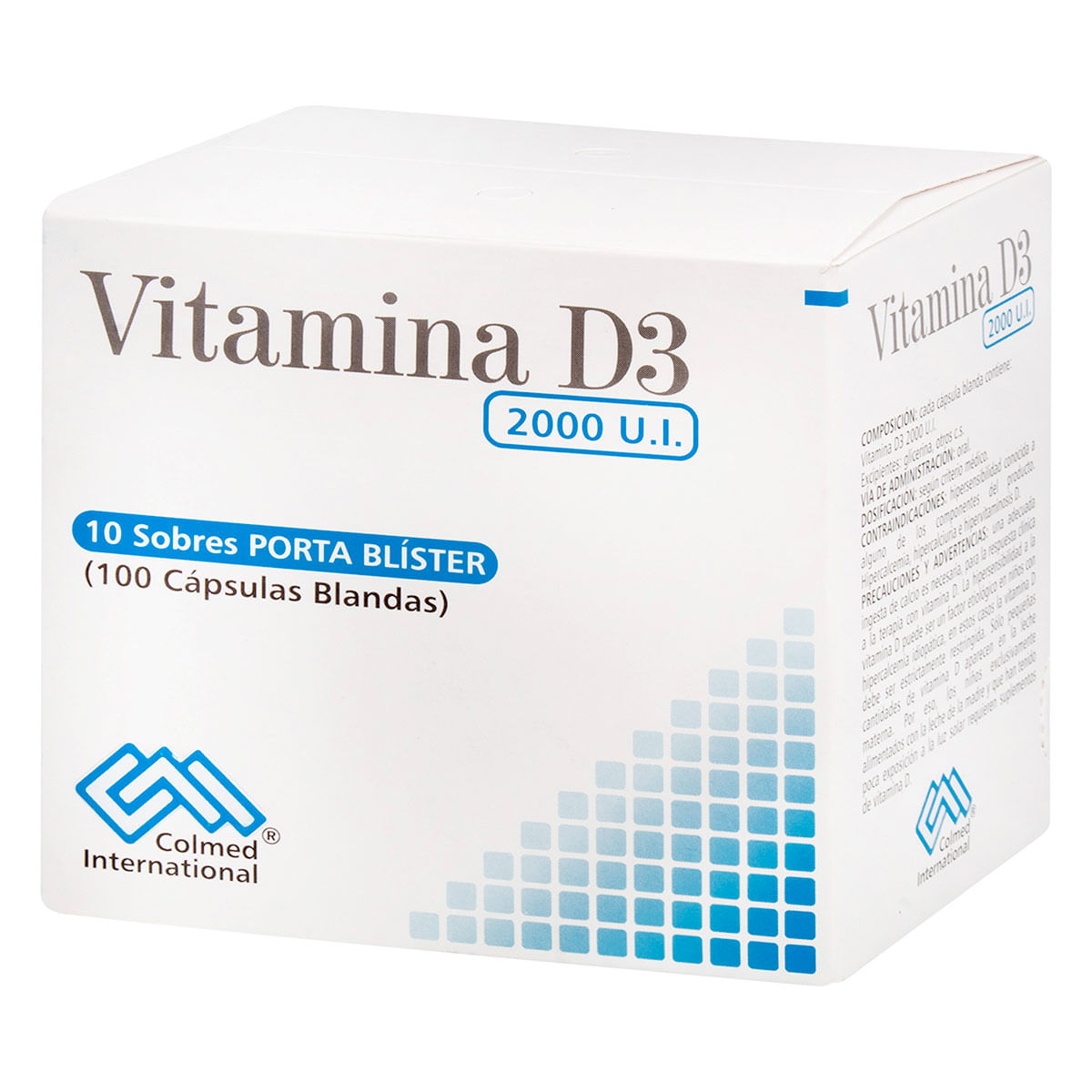 Vitamina D3 2000 Ui Colmed caja X 100 Cápsulas Blandas.