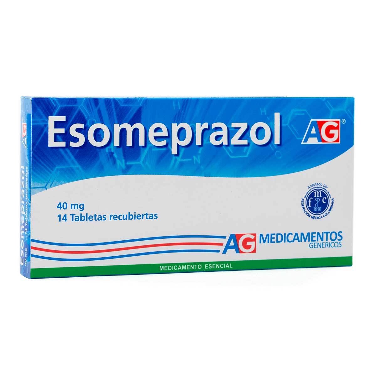 Esomeprazol 40 mg AG caja x 14 tabletas recubiertas
