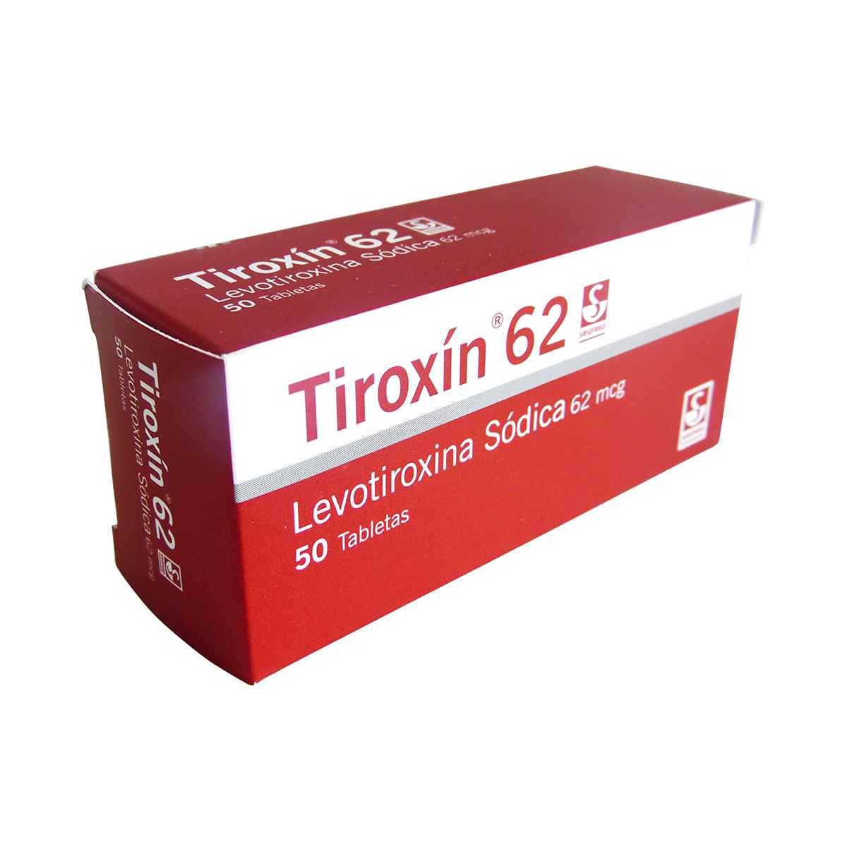 Tiroxín 62 Mcg levotiroxina sódica Siegfried caja X 50 tabletas