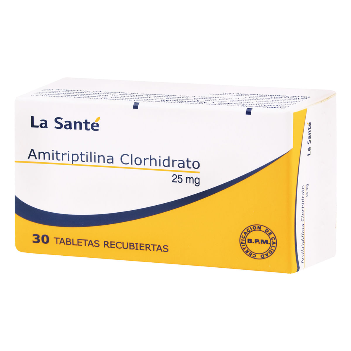 Amitriptilina Clorhidrato 25 mg La Santé caja X 30 tabletas recubiertas