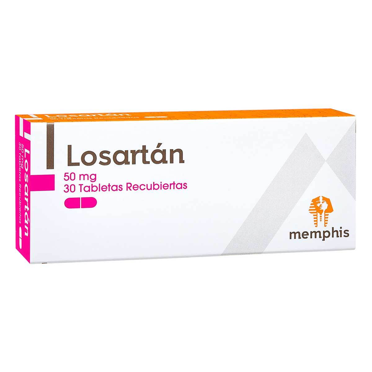 Losartán 50 mg Memphis caja X 30 tabletas recubiertas