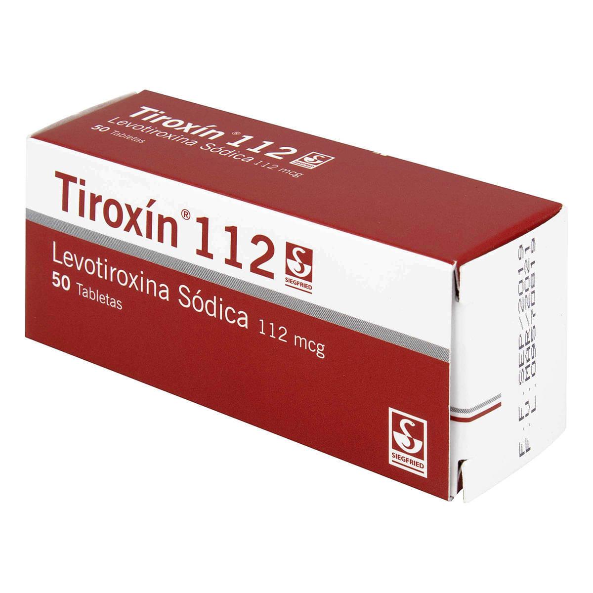 Tiroxín levotiroxina 112 Mcg Siegfried caja X 50 tabletas