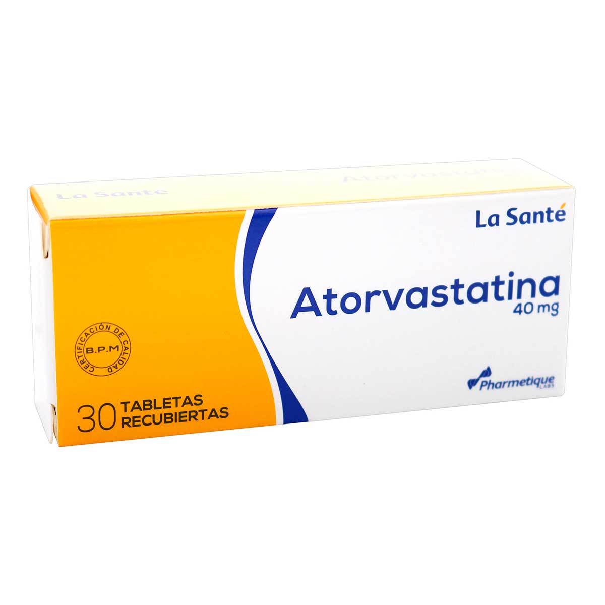 Atorvastatina 40 mg La Santé caja X 30 tabletas