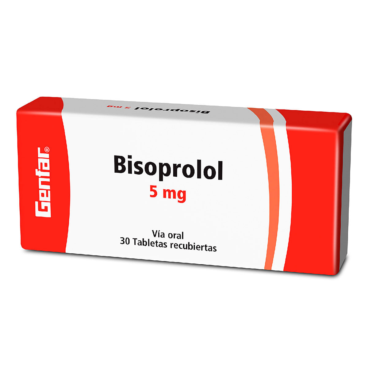 Bisoprolol 5 mg Genfar caja X 30 tabletas recubiertas