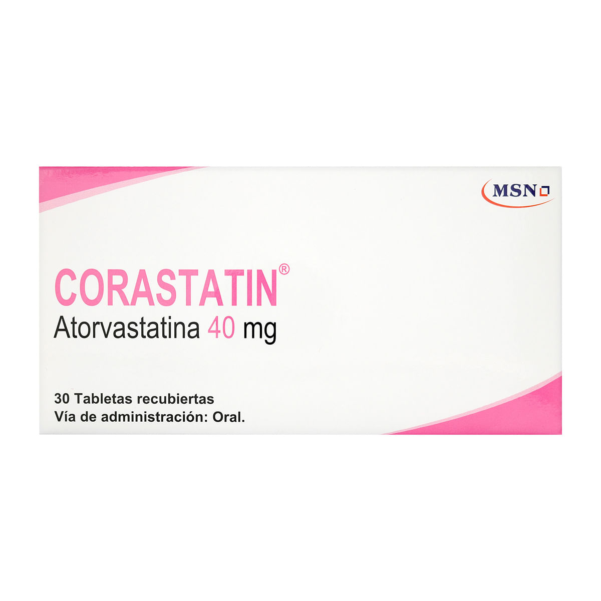 Corastatin Atorvastatina 40 mg MSN caja x 30 tabletas