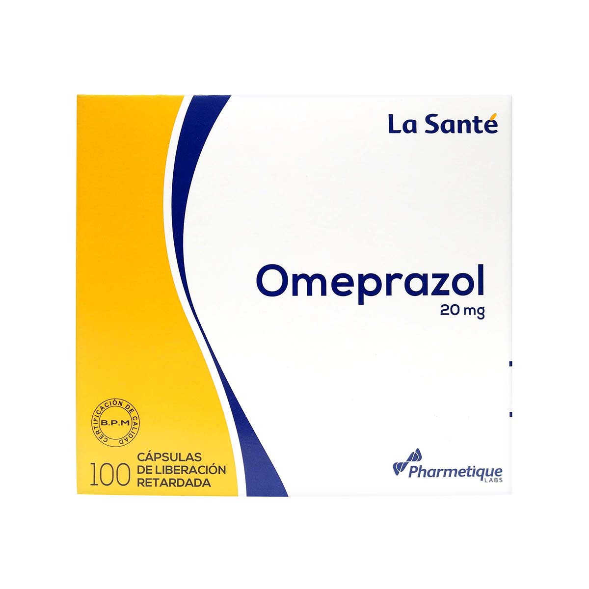 Omeprazol 20 mg La Santé caja X 100 Cápsulas De Liberación Retardada