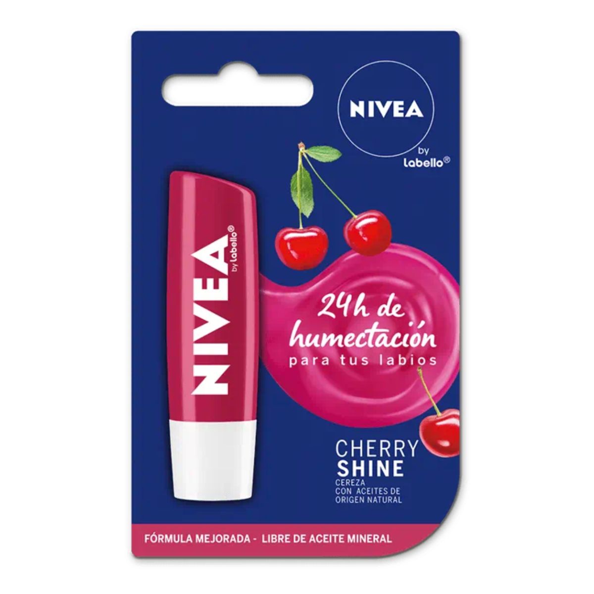 Protector Labial Nivea Fruity Shine Cereza Blister X 4.8 G.