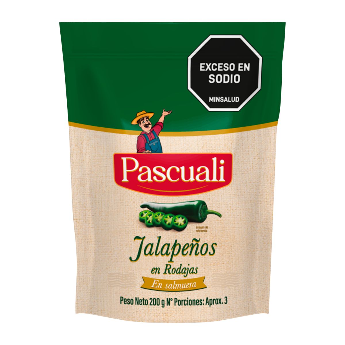 Jalapeños en Rodajas Pascuali Bolsa x 200g