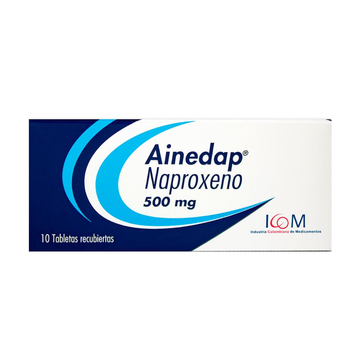 Ainedap 500 Mg Icom Caja X 10 Tabletas Recubiertas.