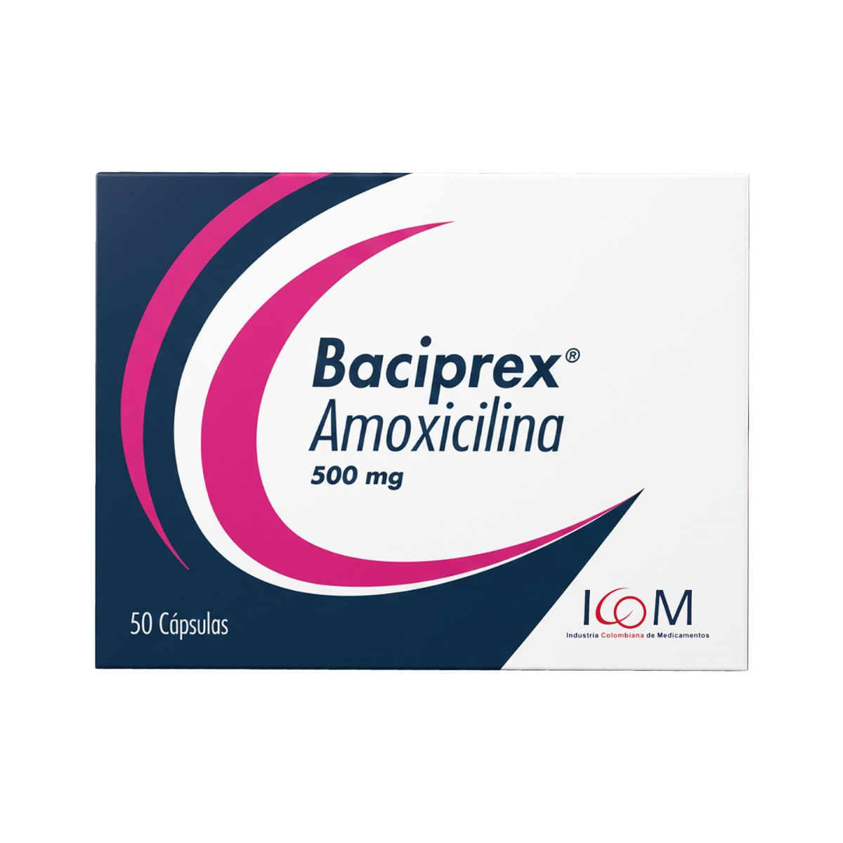 Baciprex 500 Mg Icom Caja X 50 Cápsulas.