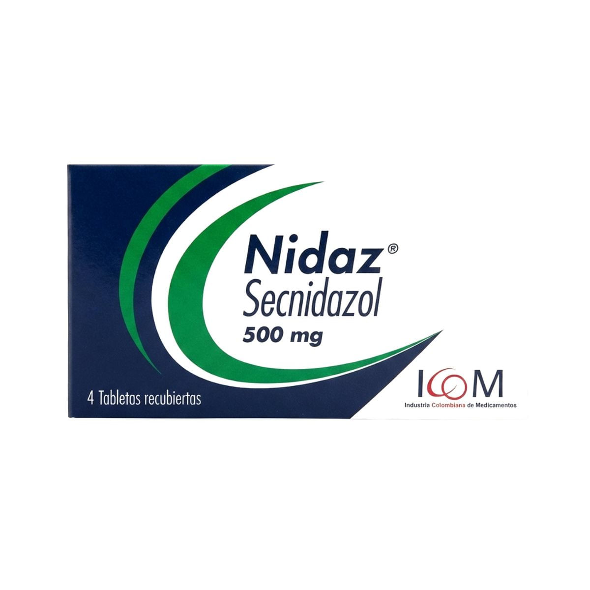 Nidaz 500 Mg Icom Caja X 4 Tabletas Recubiertas.