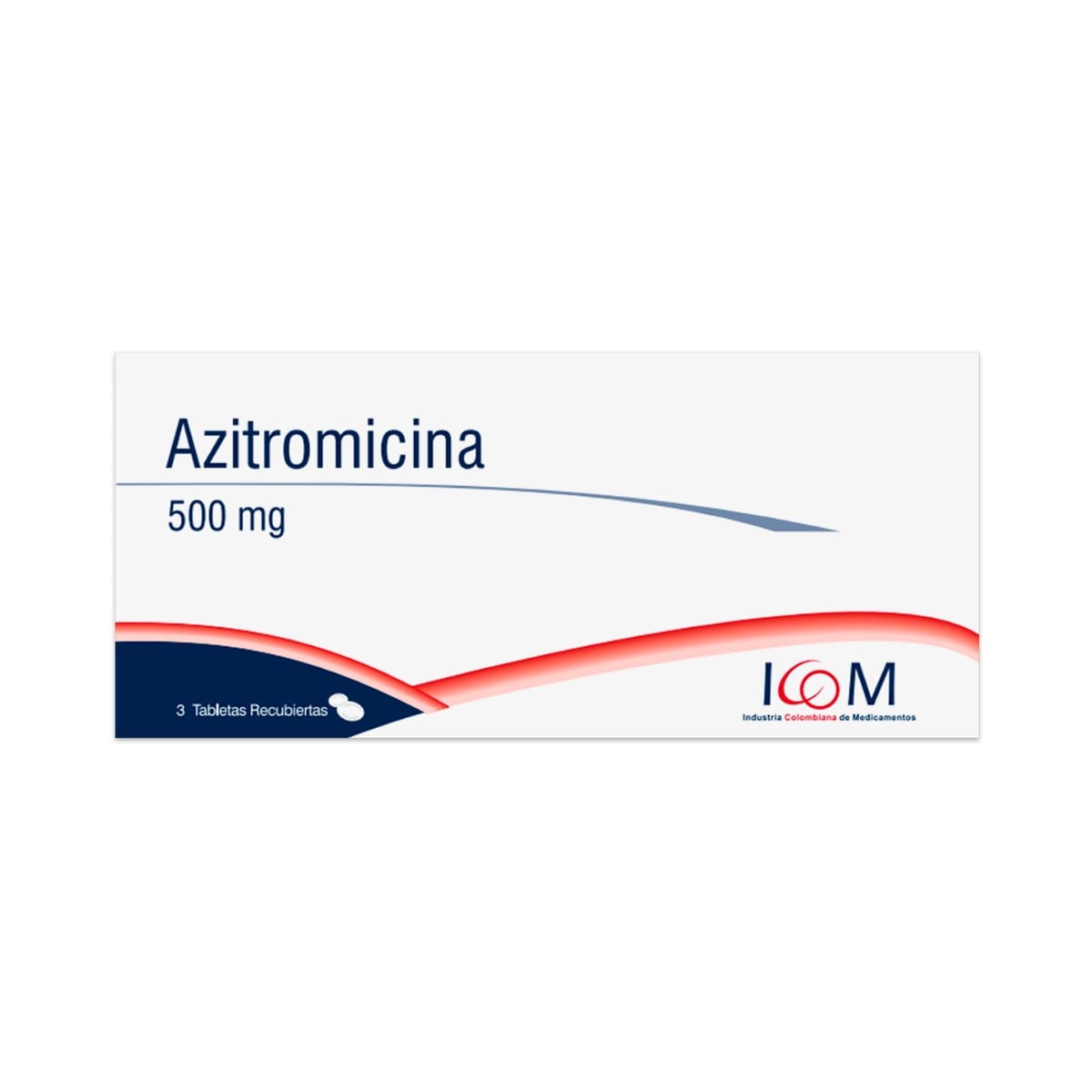 Azitromicina 500 Mg Icom Caja X 3 Tabletas Recubiertas.