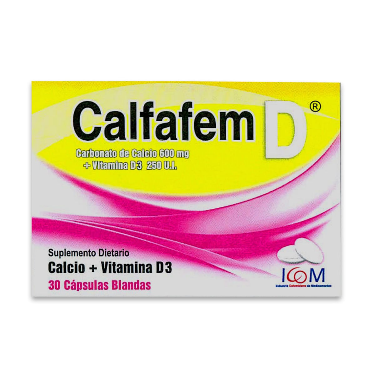 Suplemento Dietario Calfafem D 600 Mg/250 Ui Icom Caja X 30 Cápsulas Blandas.