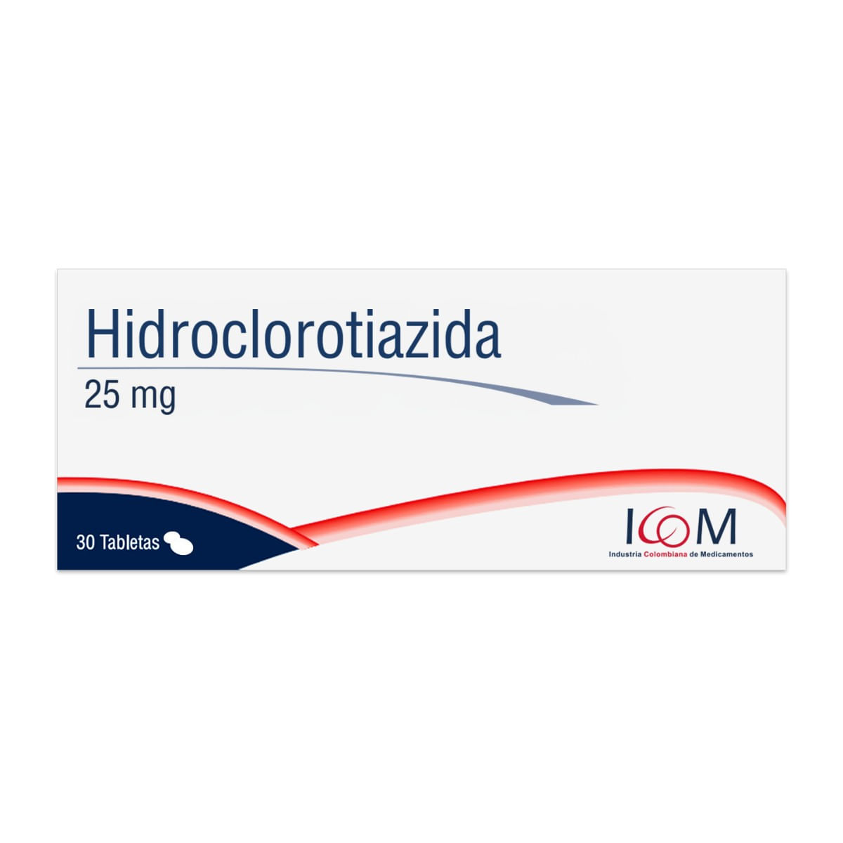 Hidroclorotiazida 25 Mg Icom Caja X 30 Tabletas.