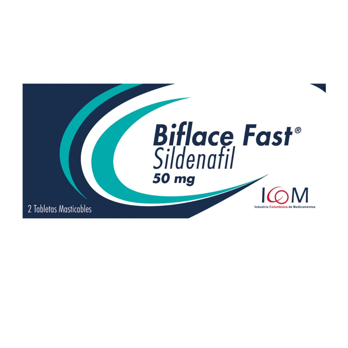 Biflace Fast 50 Mg Icom Caja X 2 Tabletas Masticables.