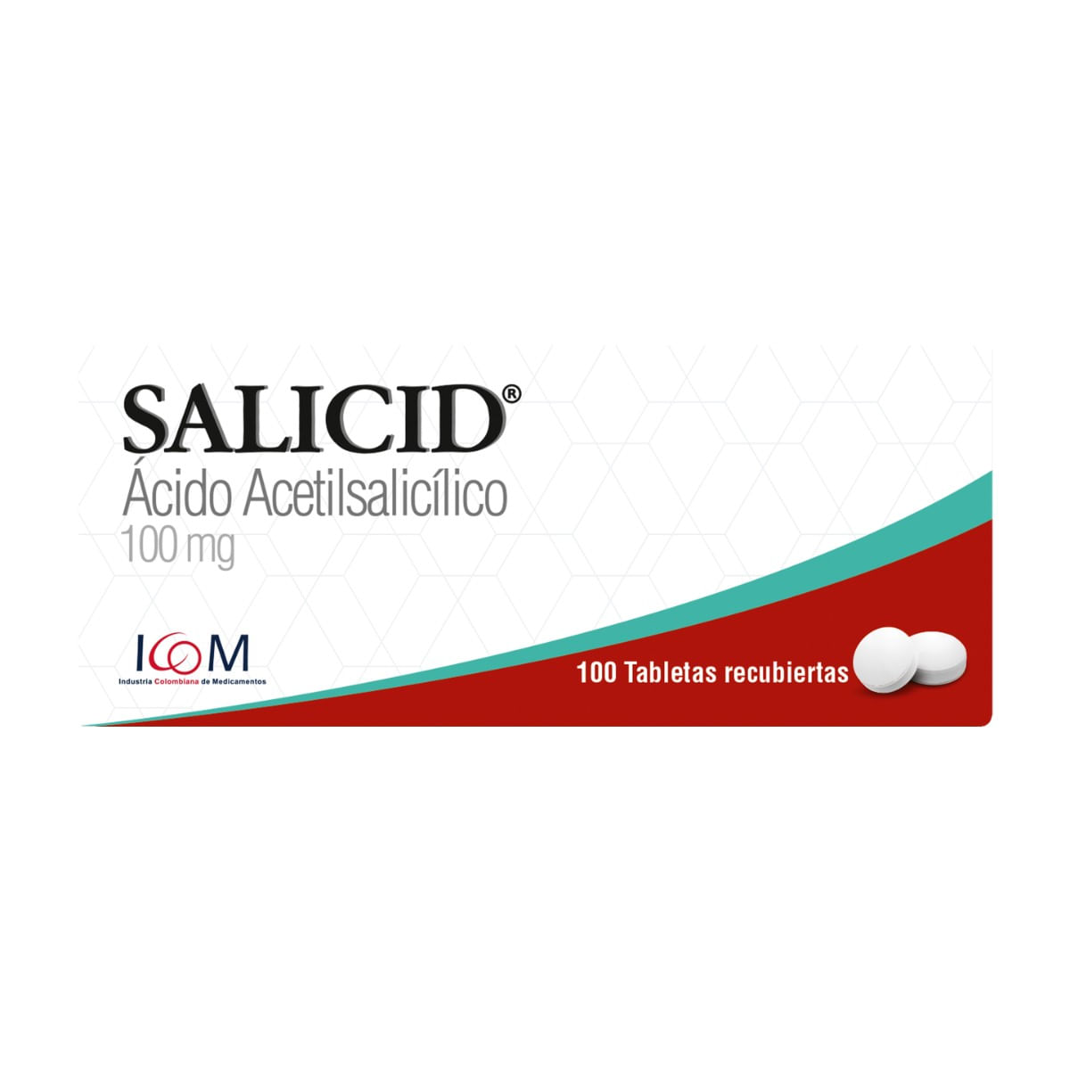 Salicid 100 Mg Icom Caja X 100 Tabletas Recubiertas.