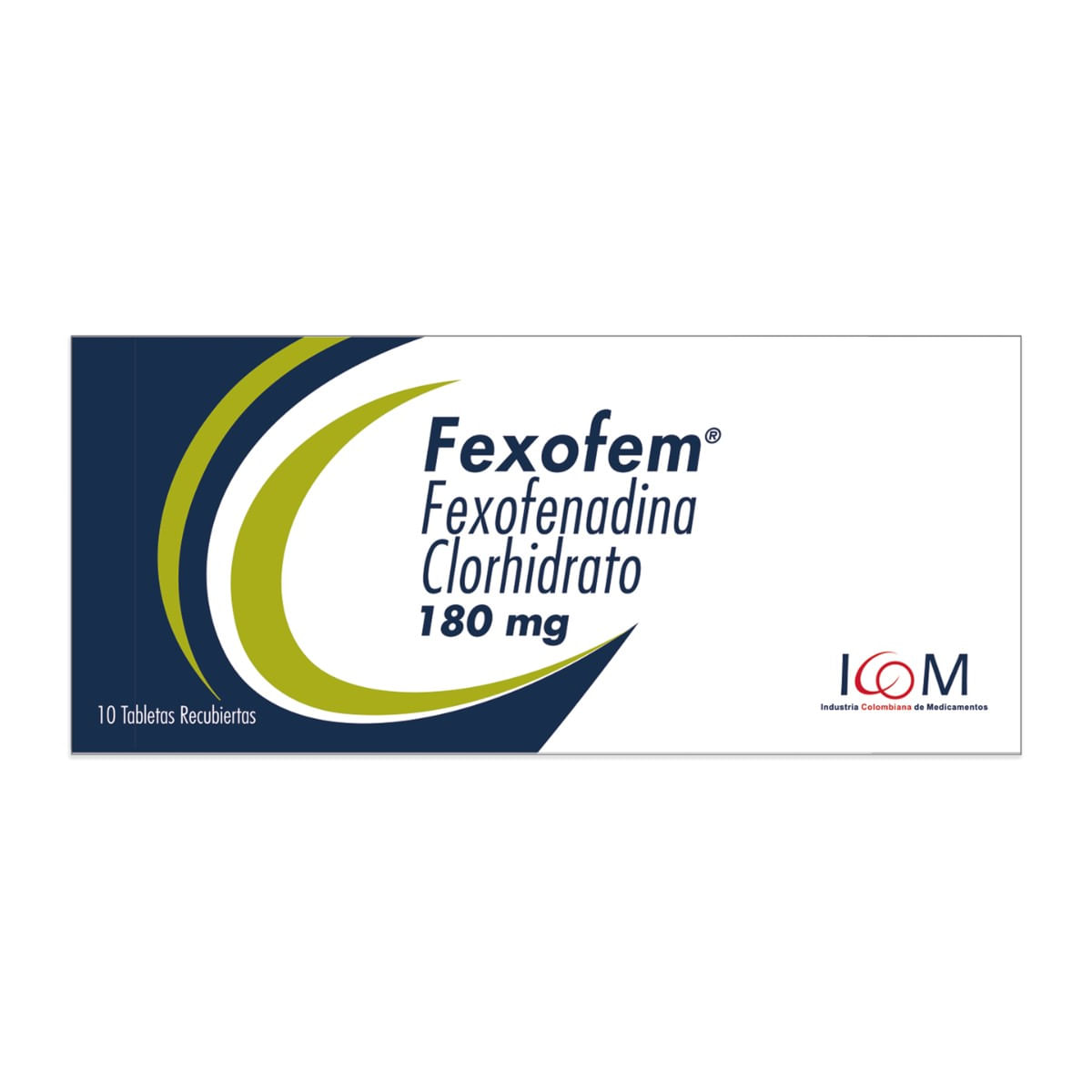 Fexofem Fexofenadina Clorhidrato Icom Caja x 10 Tabletas