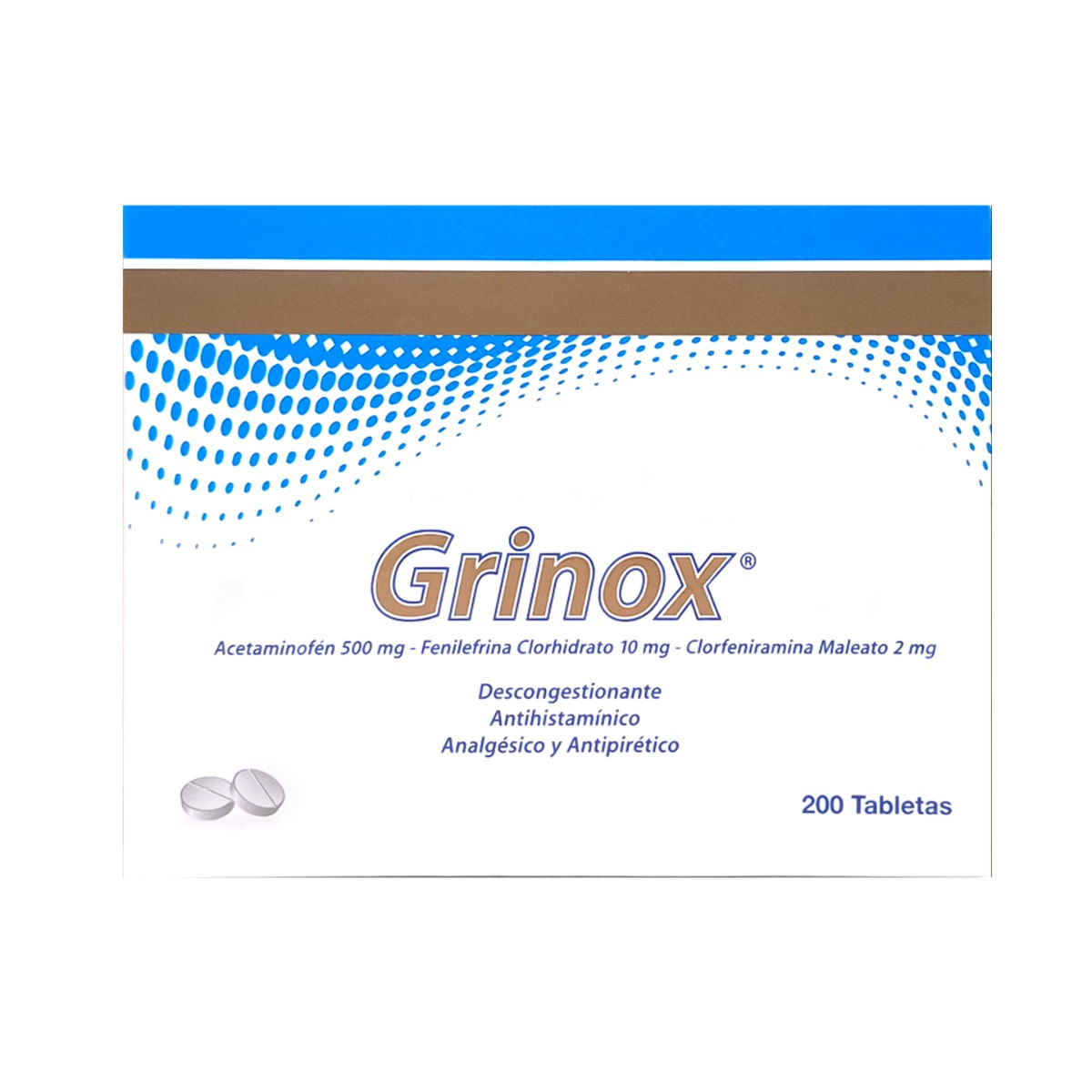 Grinox Icom Caja x 200 Tabletas