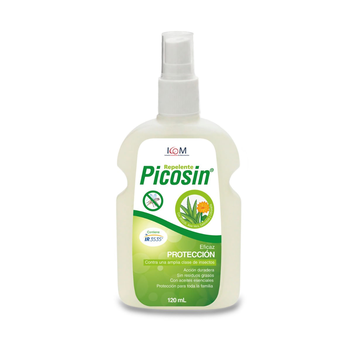 Repelente Icom Picosin Áloe Vera y Caléndula Spray x 120 mL.