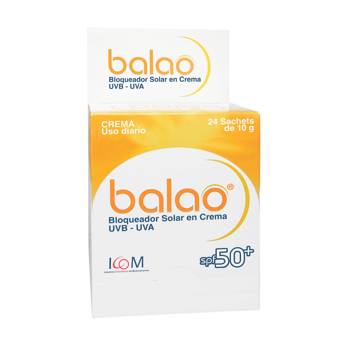 Bloqueador Solar Icom Balao Spf 50 X 10 G Caja X 24 Sobres.