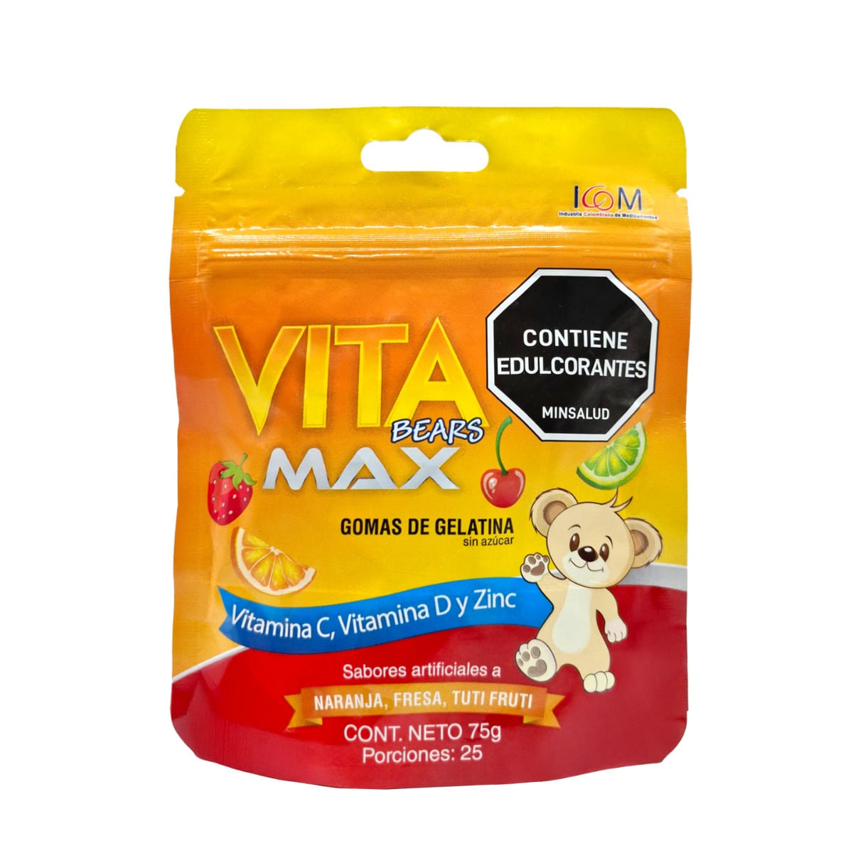 Gomas de Gelatina Icom Vita Bears Max Bolsa x 75 g x 25 Uds
