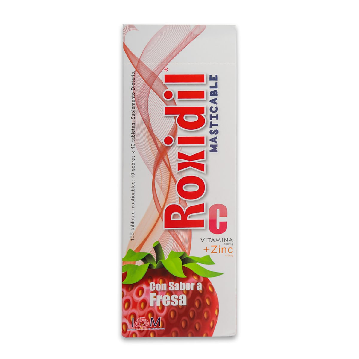 Suplemento Dietario Roxidil 500 Mg Icom Fresa Caja x 100 Tabletas Masticables