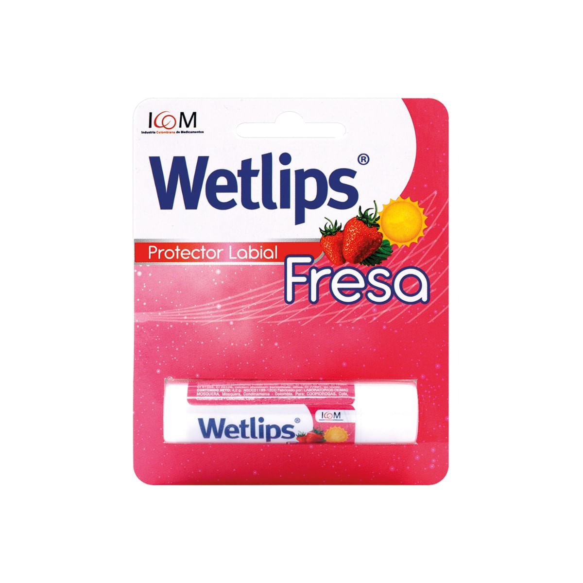 Protector Labial Wetlips Fresa Icom Blister x 4.2 g