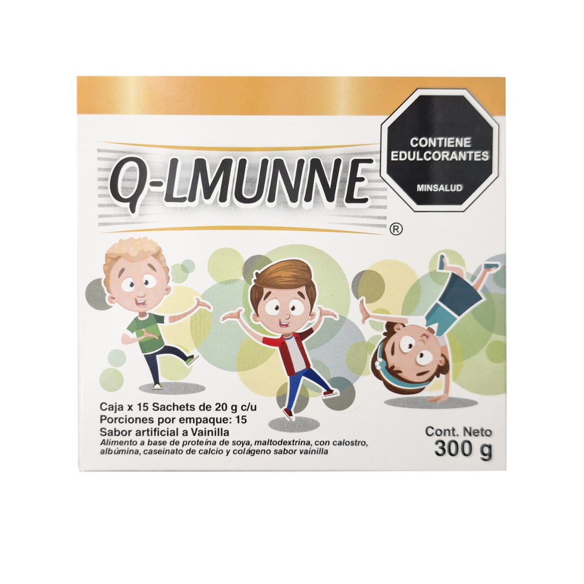 Alimento Q-lmunne Icom Sabor Vainilla Sachet x 20 g Caja x 15 Uds