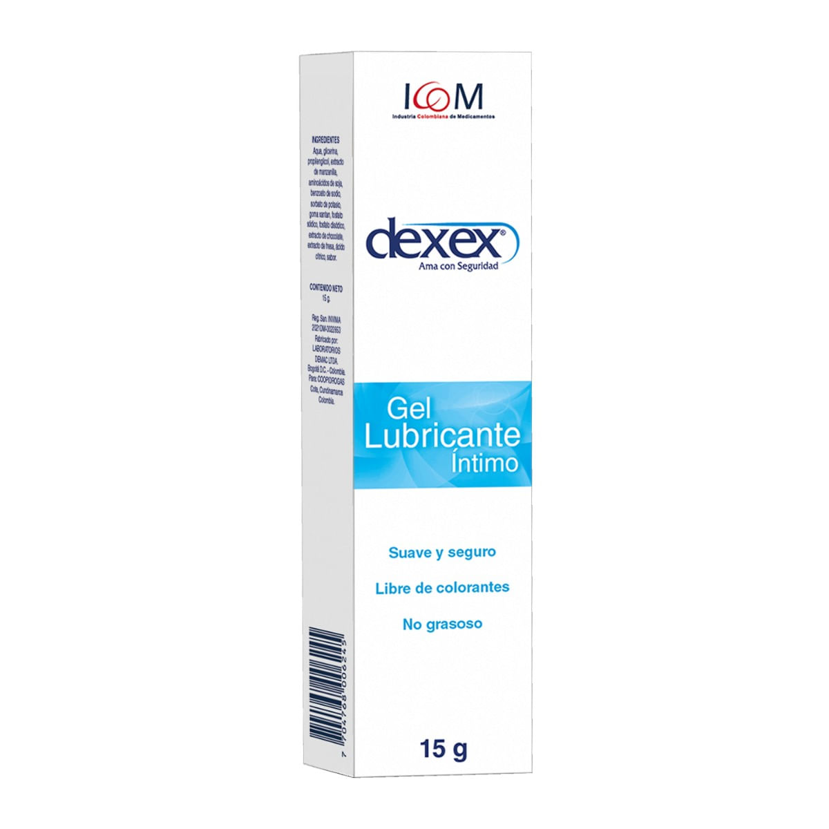Gel Lubricante Íntimo Dexex Tubo x 15 g