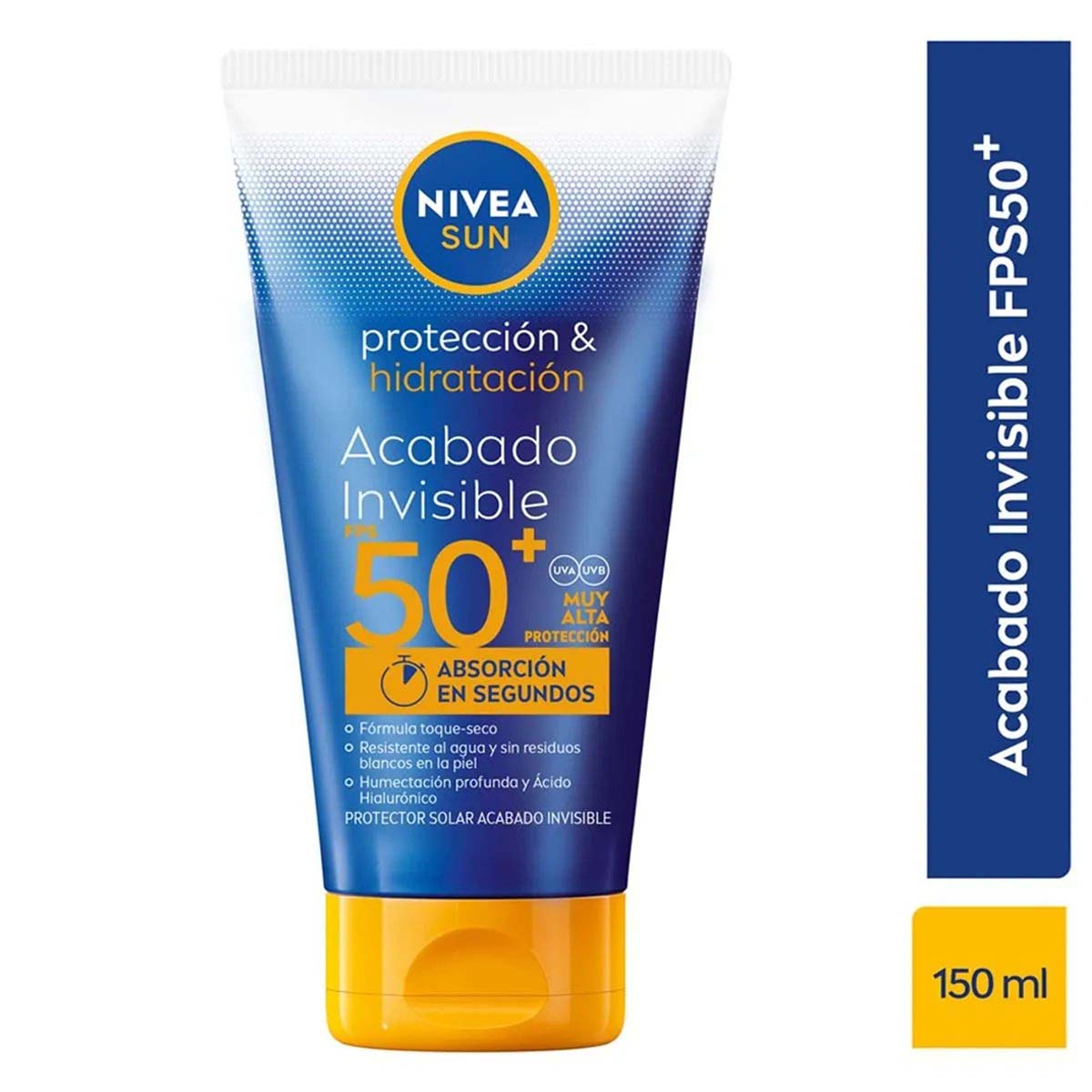Protector Solar Acabado Invisible SPF50 Nivea Sun Tubo x 150mL