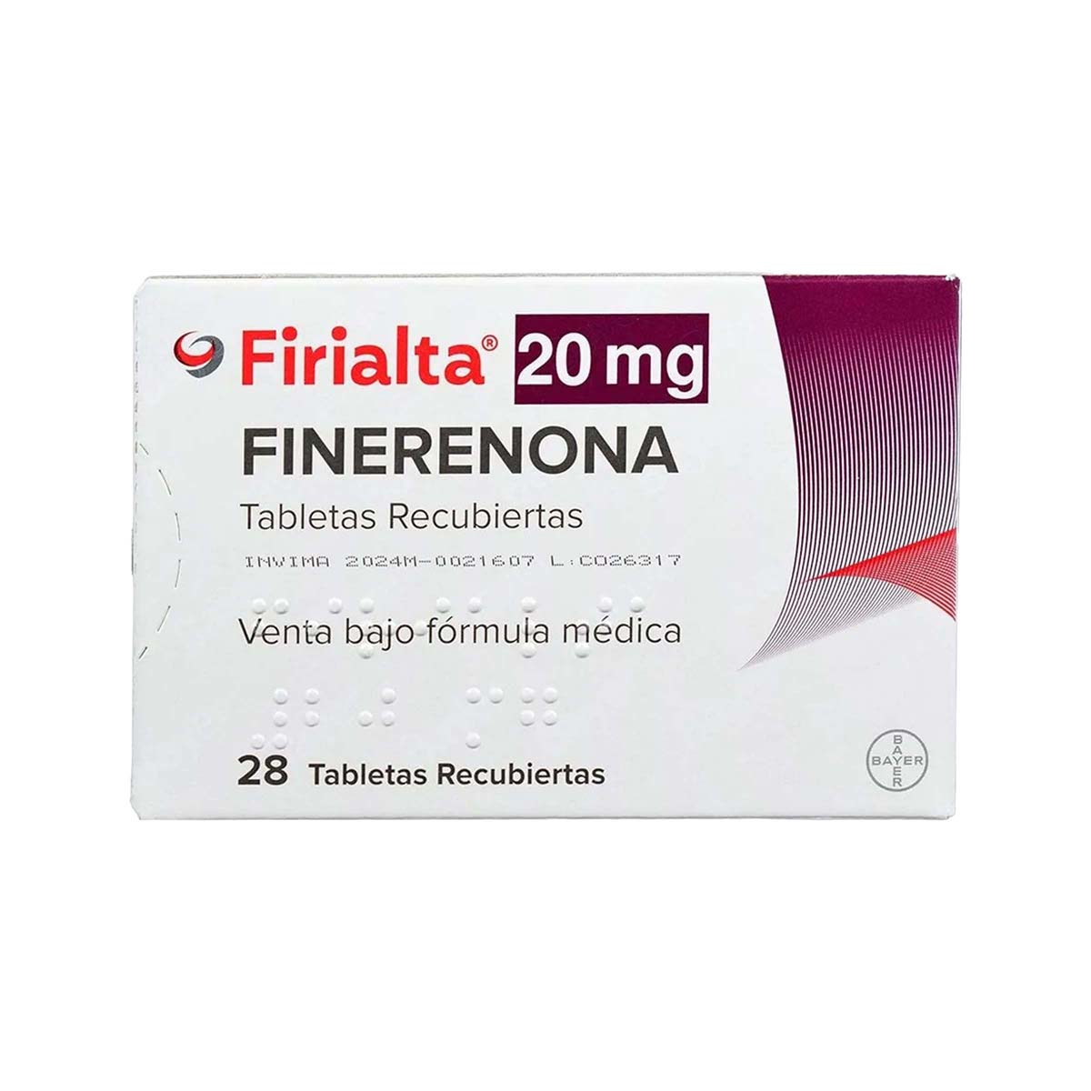 Firialta Finerenona 20mg Bayer Caja x 28 Tabletas