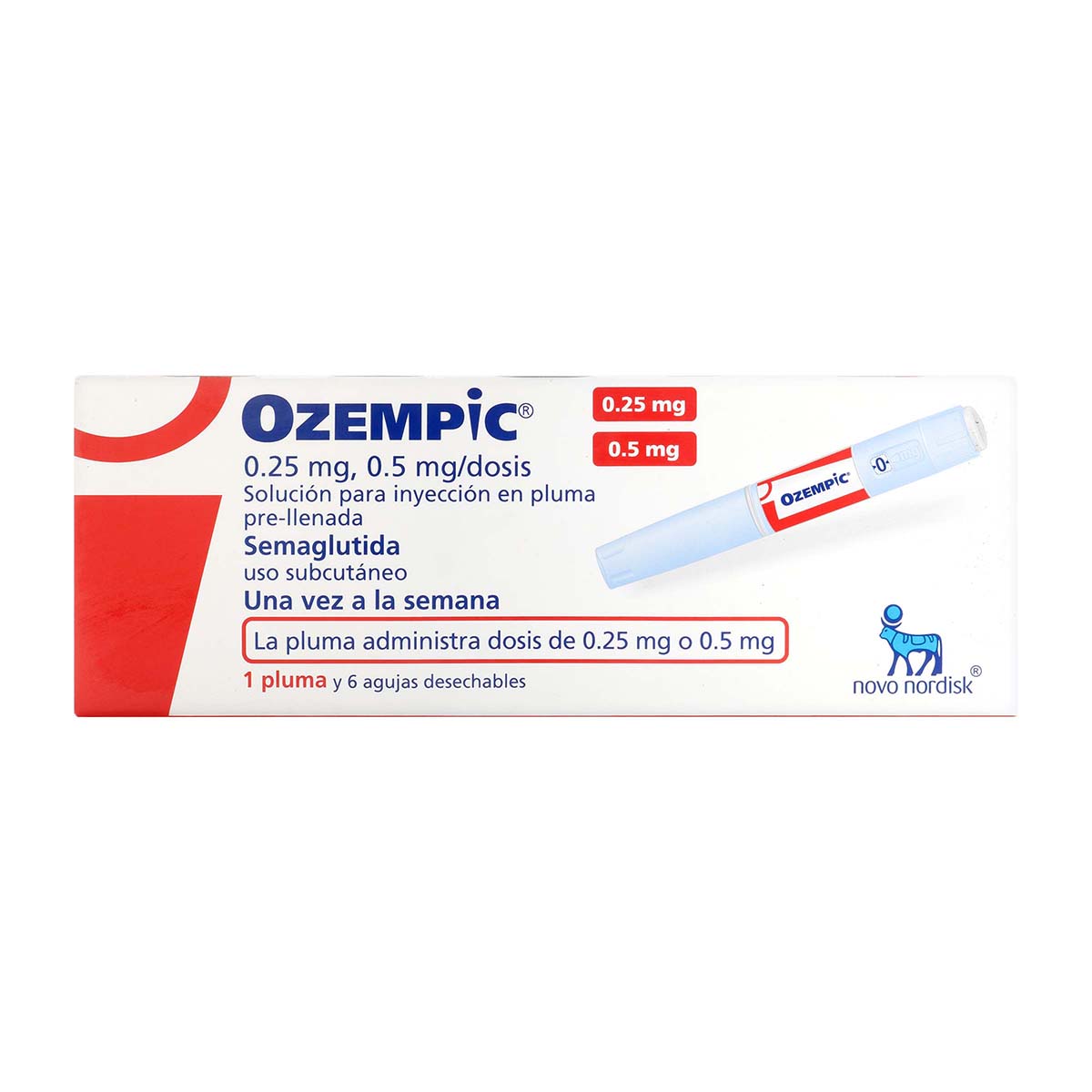 Ozempic Semaglutida 0.25mg/0.5mg Novo Nordisk Caja x 1 Pluma