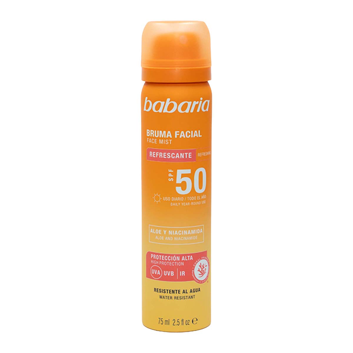 Bruma Protectora Refrescante SPF50 Babaria Spray x 75mL