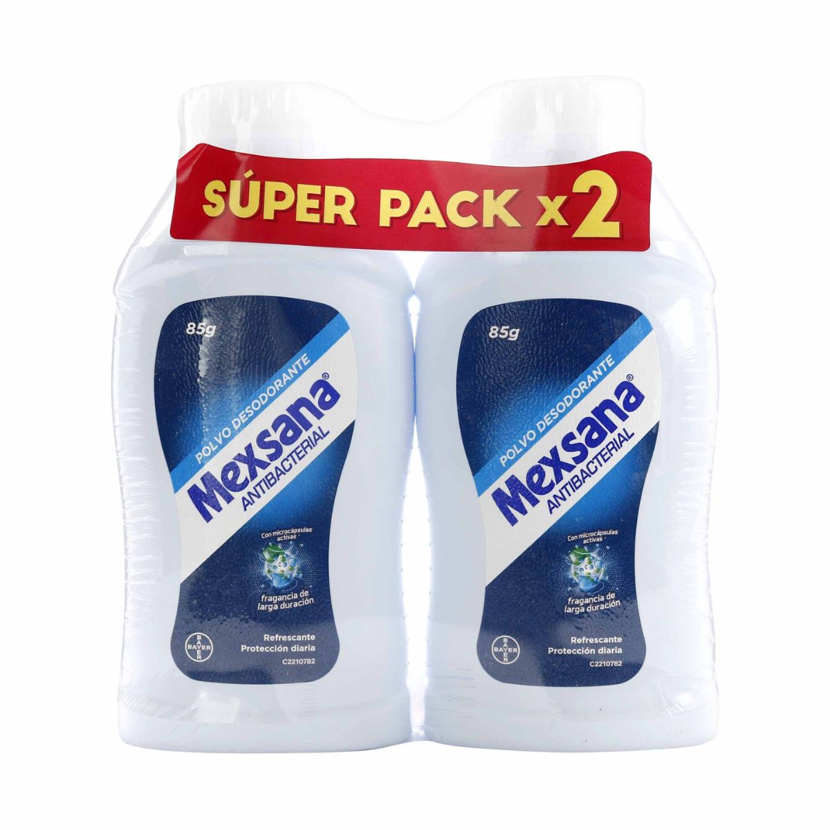 SuperPack Talco Desodorante Mexsana Antibacterial 85g Bayer x 2 Unds
