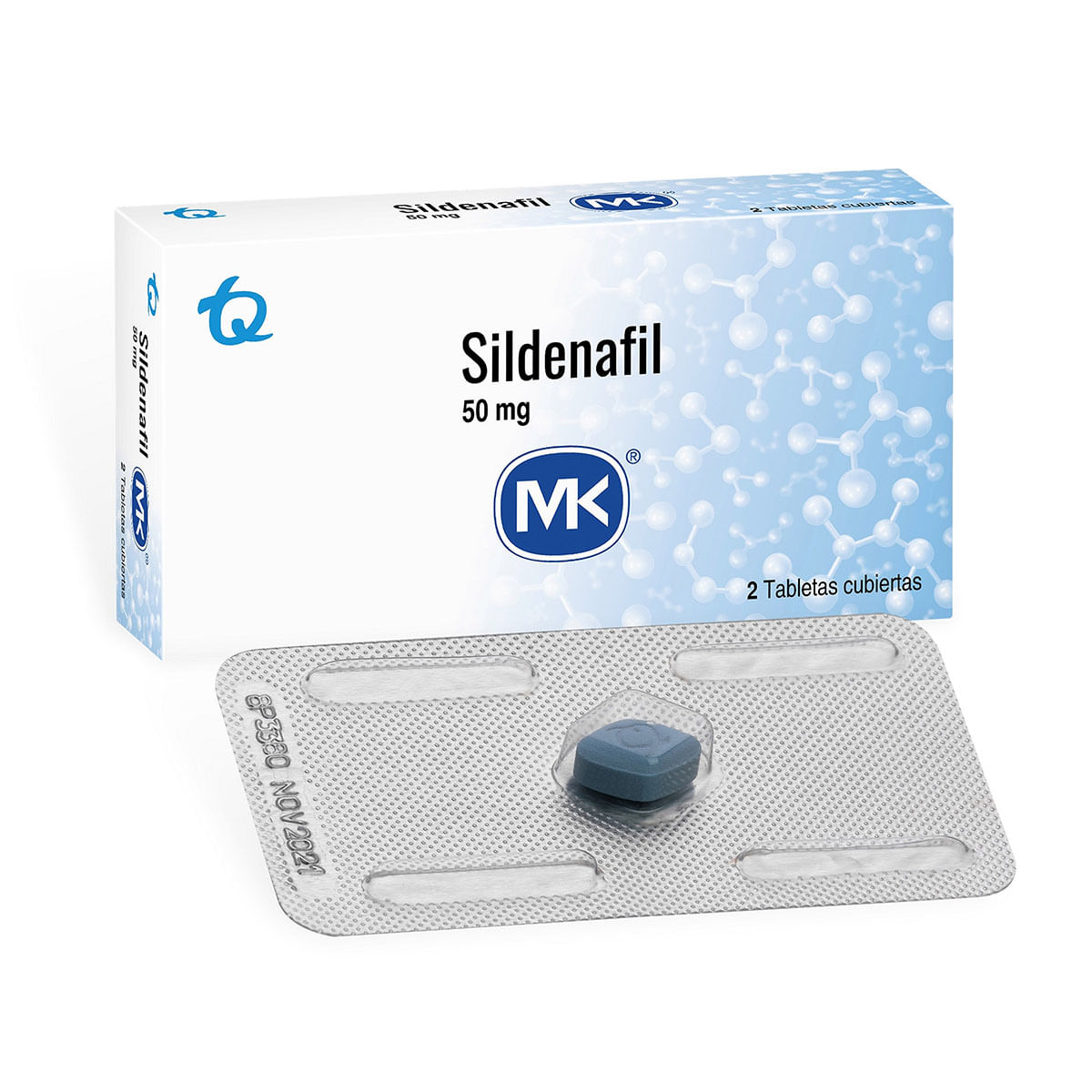 Sildenafil 50 Mg Mk Caja X 2 Tabletas Cubiertas.