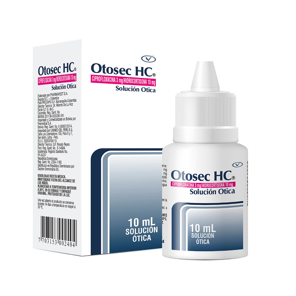 Solución Ótica Otosec HC Procaps Gotas Frasco x 10 mL