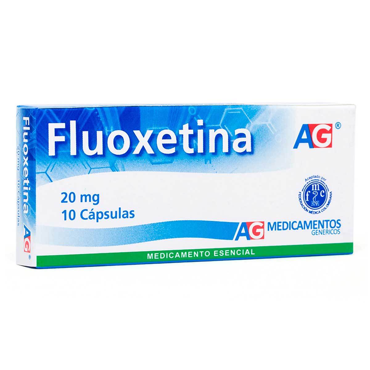 Fluoxetina 20 Mg Ag Caja X 10 Cápsulas.